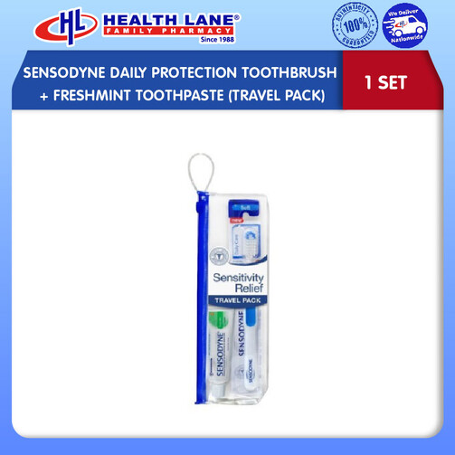 SENSODYNE HARIAN PROTECTION BERUS GIGI+FRESHPUDINAUBAT GIGI 25G (TRAVEL PACK)
